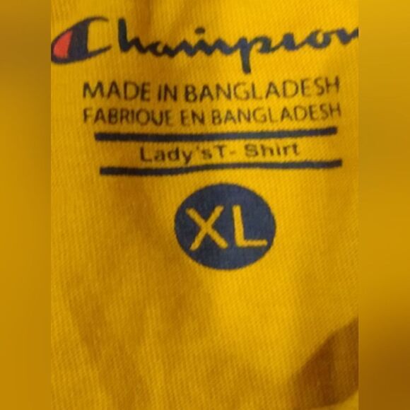 Womens Crew Neck Cropped T Shirt Medium Yellow - Picture 3 of 5